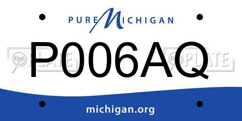 P006AQ Michigan License Plate