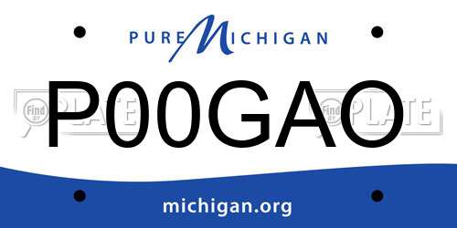 P00GAO Michigan License Plate