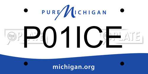 P01ICE Michigan License Plate