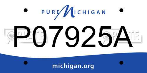 P07925A Michigan License Plate