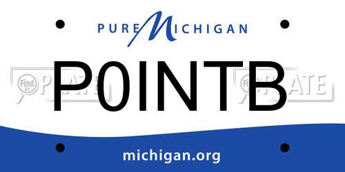 P0INTB Michigan License Plate