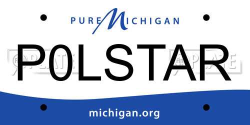 P0LSTAR Michigan License Plate
