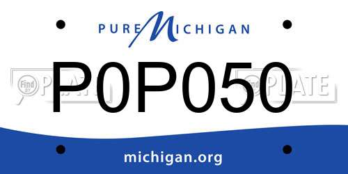 P0P050 Michigan License Plate