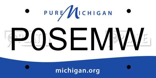 P0SEMW Michigan License Plate