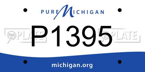 P1395 Michigan License Plate