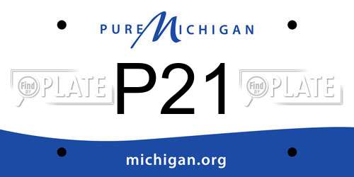 P21 Michigan License Plate