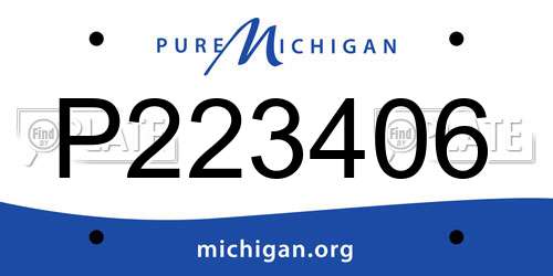 P223406 Michigan License Plate