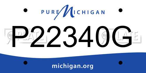 P22340G Michigan License Plate