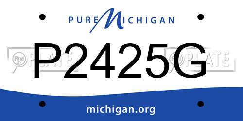 P2425G Michigan License Plate