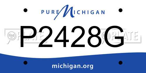 P2428G Michigan License Plate