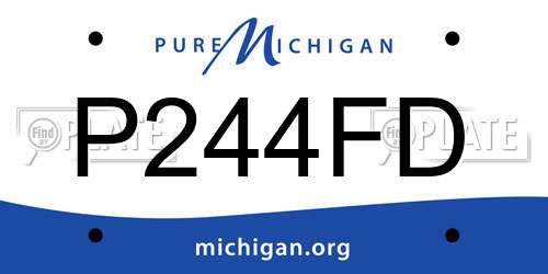 P244FD Michigan License Plate
