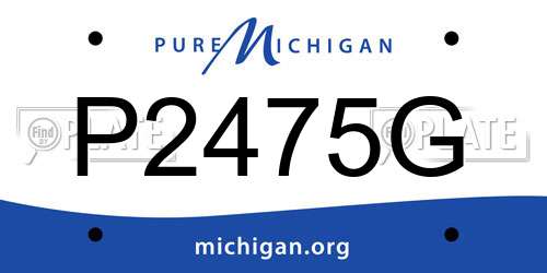 P2475G Michigan License Plate