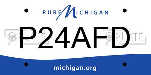P24AFD Michigan License Plate