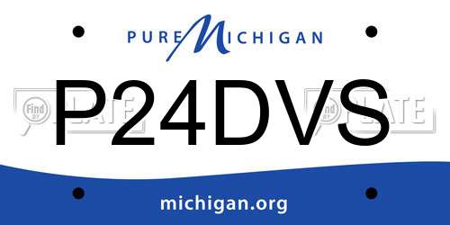 P24DVS Michigan License Plate