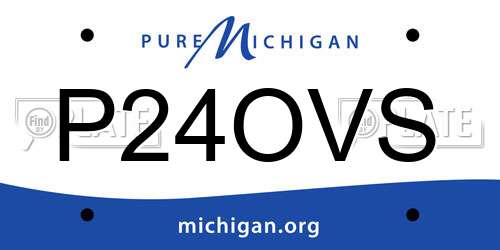 P24OVS Michigan License Plate