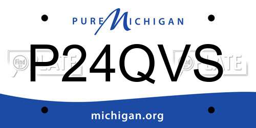 P24QVS Michigan License Plate