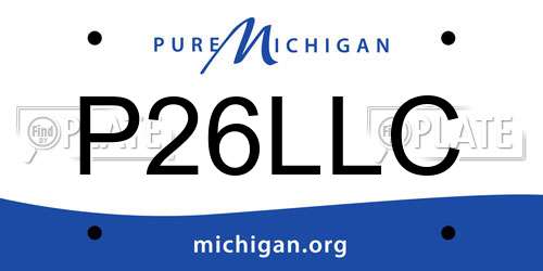 P26LLC Michigan License Plate