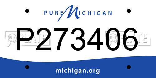 P273406 Michigan License Plate