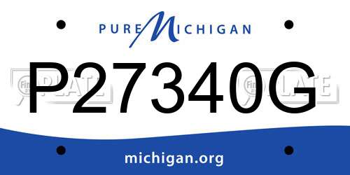 P27340G Michigan License Plate