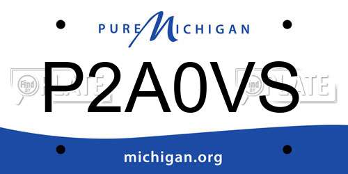 P2A0VS Michigan License Plate