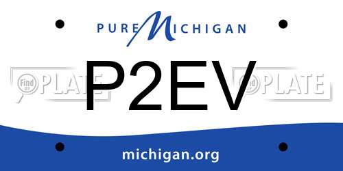 P2EV Michigan License Plate