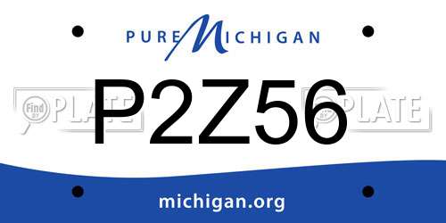 P2Z56 Michigan License Plate