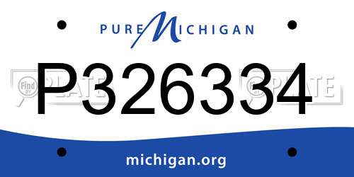 P326334 Michigan License Plate