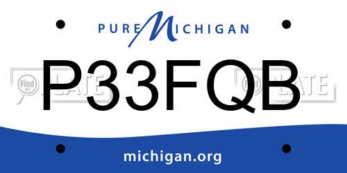 P33FQB Michigan License Plate