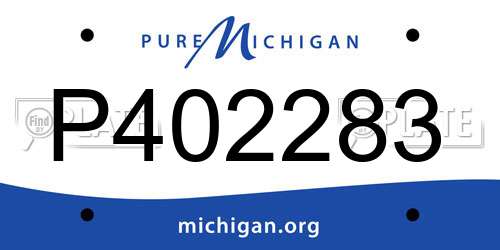 P402283 Michigan License Plate