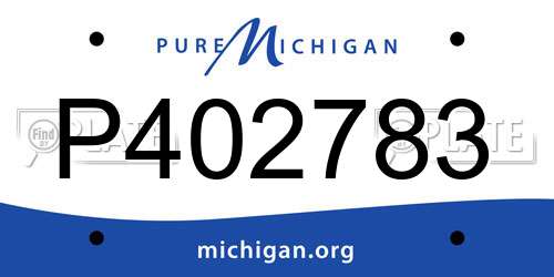 P402783 Michigan License Plate