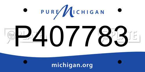 P407783 Michigan License Plate