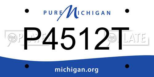 P4512T Michigan License Plate