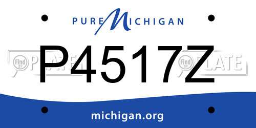 P4517Z Michigan License Plate