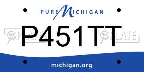 P451TT Michigan License Plate