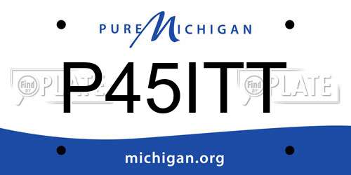 P45ITT Michigan License Plate