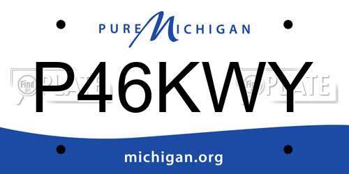 P46KWY Michigan License Plate
