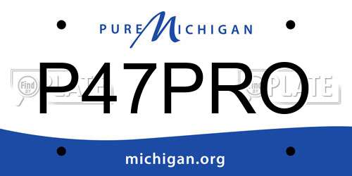 P47PRO Michigan License Plate