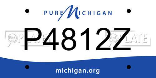 P4812Z Michigan License Plate