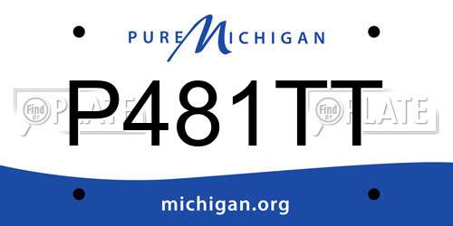 P481TT Michigan License Plate
