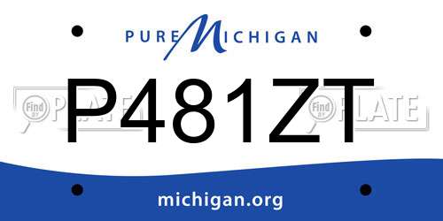 P481ZT Michigan License Plate