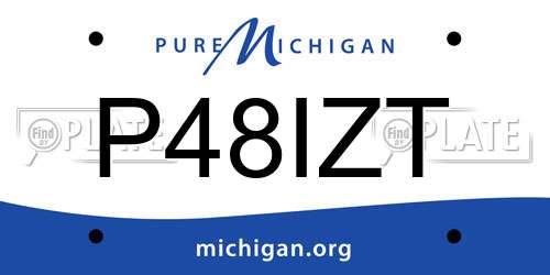 P48IZT Michigan License Plate
