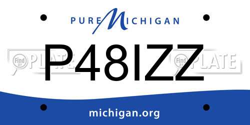 P48IZZ Michigan License Plate