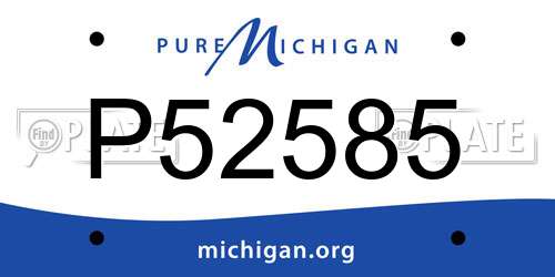 P52585 Michigan License Plate