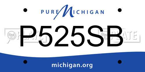 P525SB Michigan License Plate