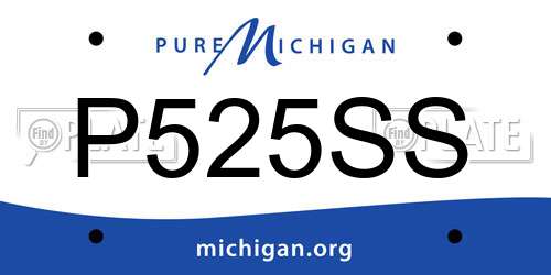 P525SS Michigan License Plate