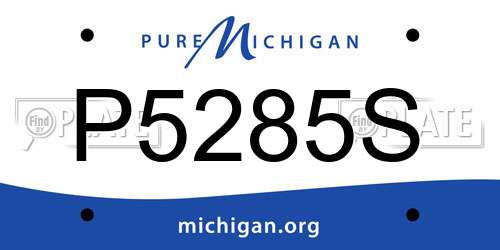P5285S Michigan License Plate