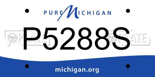 P5288S Michigan License Plate