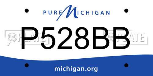 P528BB Michigan License Plate