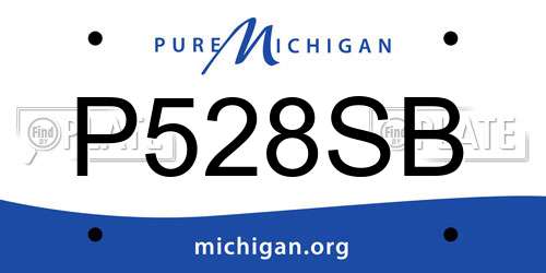 P528SB Michigan License Plate