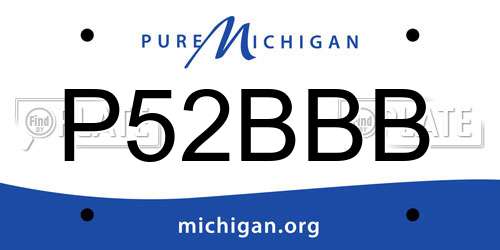 P52BBB Michigan License Plate
